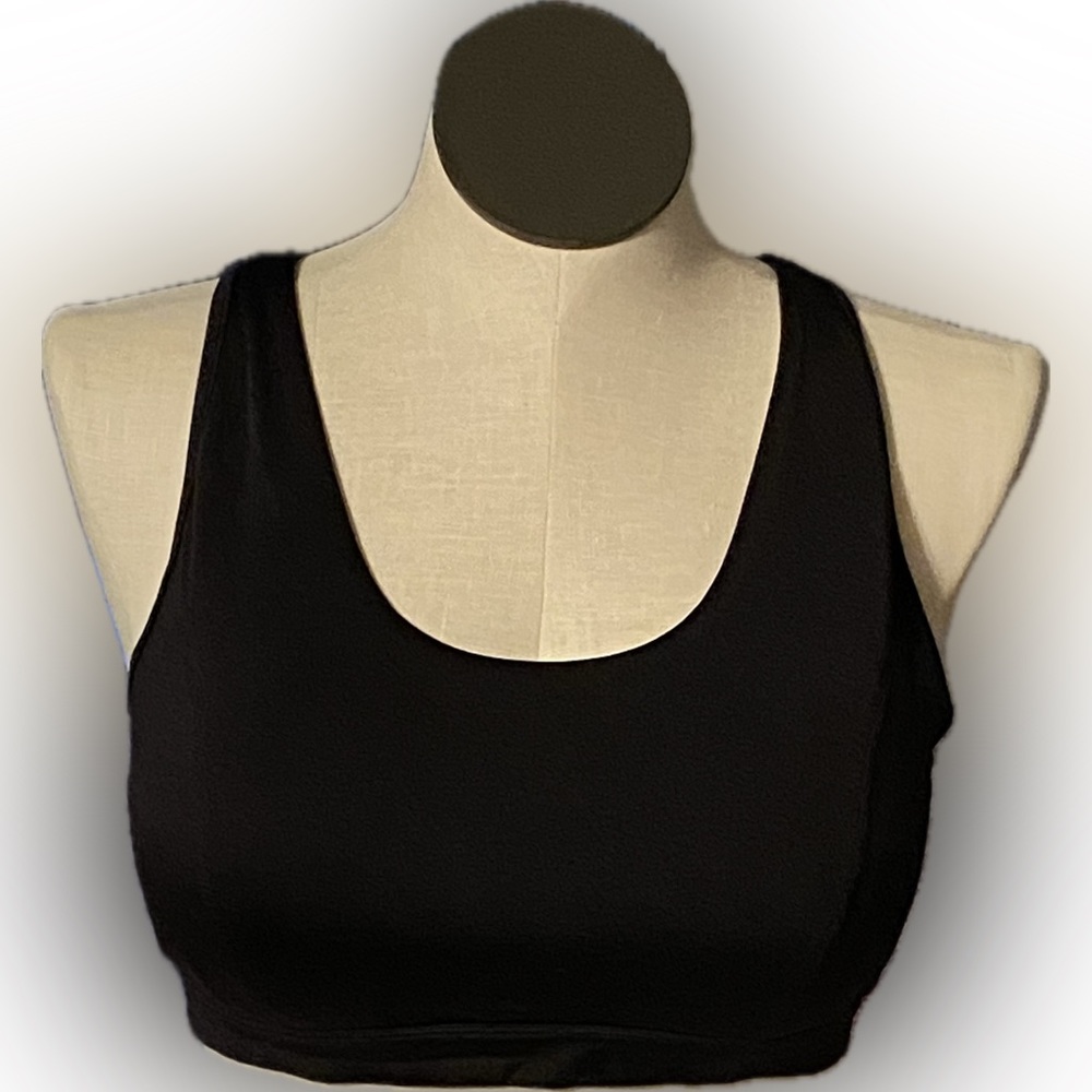 2for1 TEK Gear Sport Bras Black Removable Pads for Smooth Coverage XL Great Cond